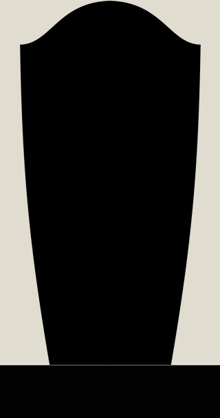 Арка гранітна фігурна "Подвійна хвиля ваза" 100*50*8см "Габро"