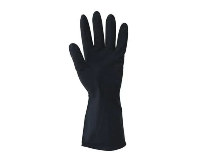 Перчатки гумові  посилені чорні "XL"