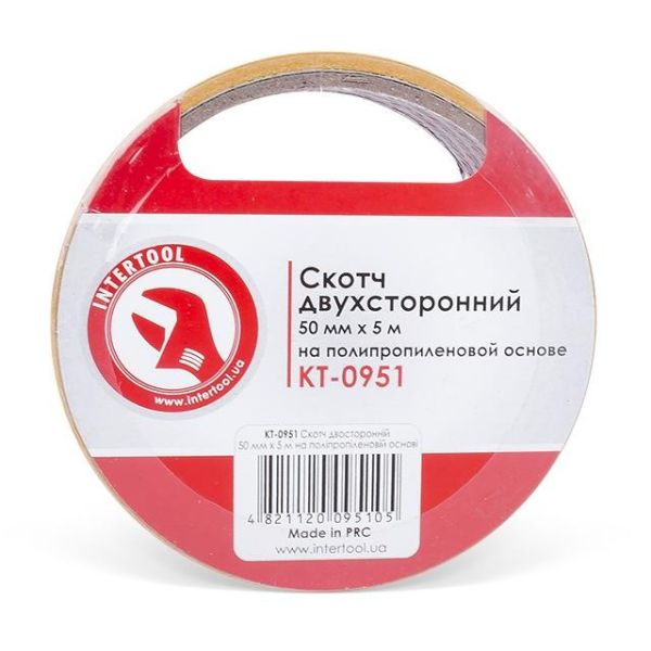 Скотч двостор. 50мм*5м (для поклійки лінолеума та гідробар'єра) КТ-0951