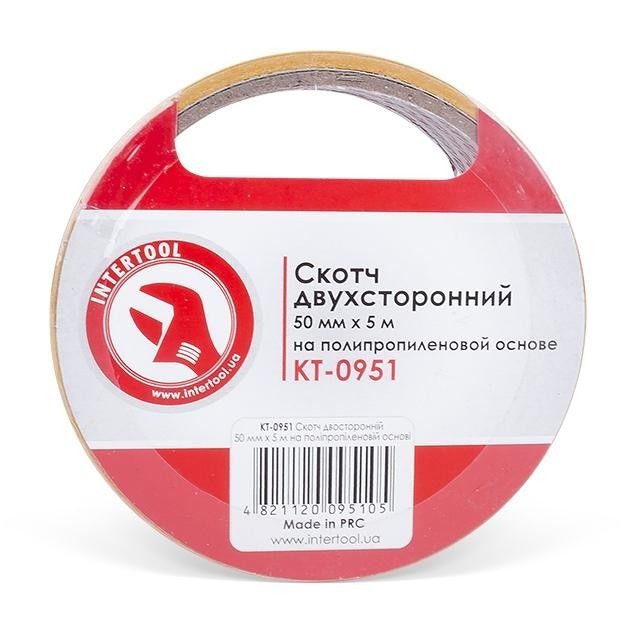 Скотч двостор. 50мм*5м (для поклійки лінолеума та гідробар'єра) КТ-0951