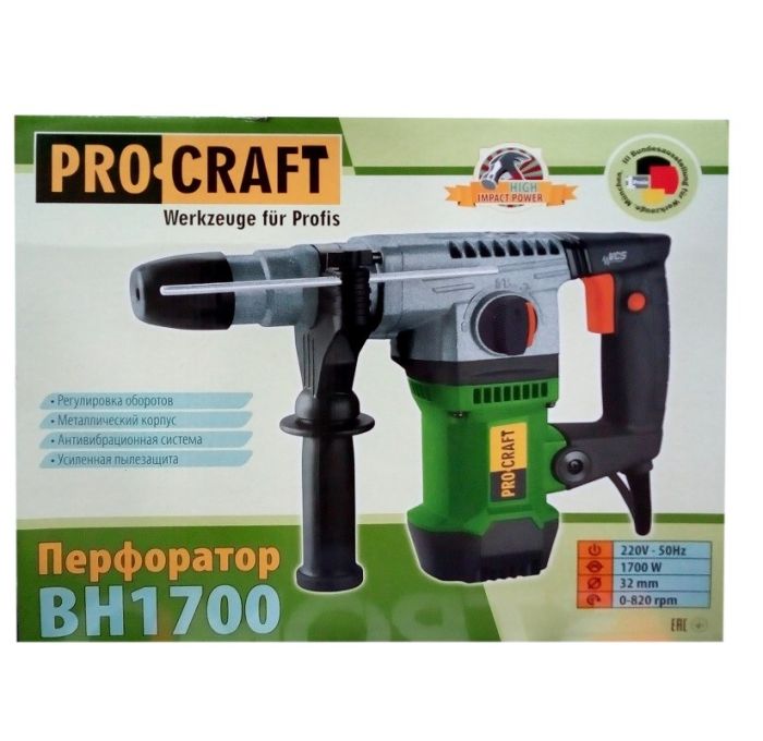 Перфоратор Бочка PROKRAFT БШ-1700 1,7кВт 4Дж SDSplus