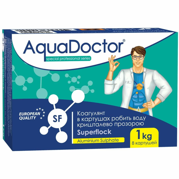 Коагулянт AguaDoctor в картушах 1шт=5таб.на 50м.куб.Повільний