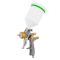 Фарбопульт пневматичний LVLP BRONZE про форсунка 1,3мм,верхній пластик бачек 600мл,1.5бар PT-0136