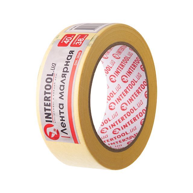 Стрічка малярна 38мм -40м жовта DM-3840