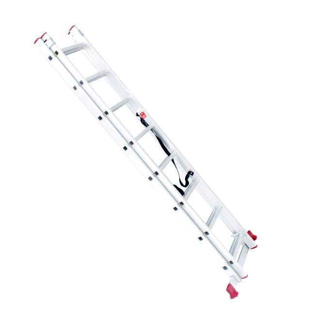 Драбина 2-х секційна універсальна алюм, 2*8сход,-3.69м LT-0208