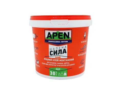 Клей APEN "Шалений силач" акриловий білий 6кг
