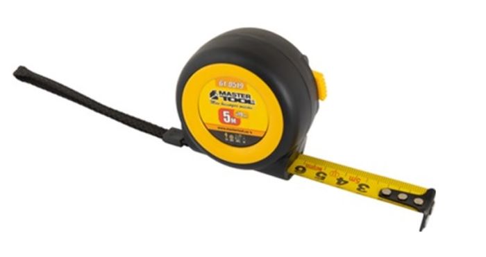 Рулетка MASTERTOOLз магнітами,авто фіксатор 5м*19мм