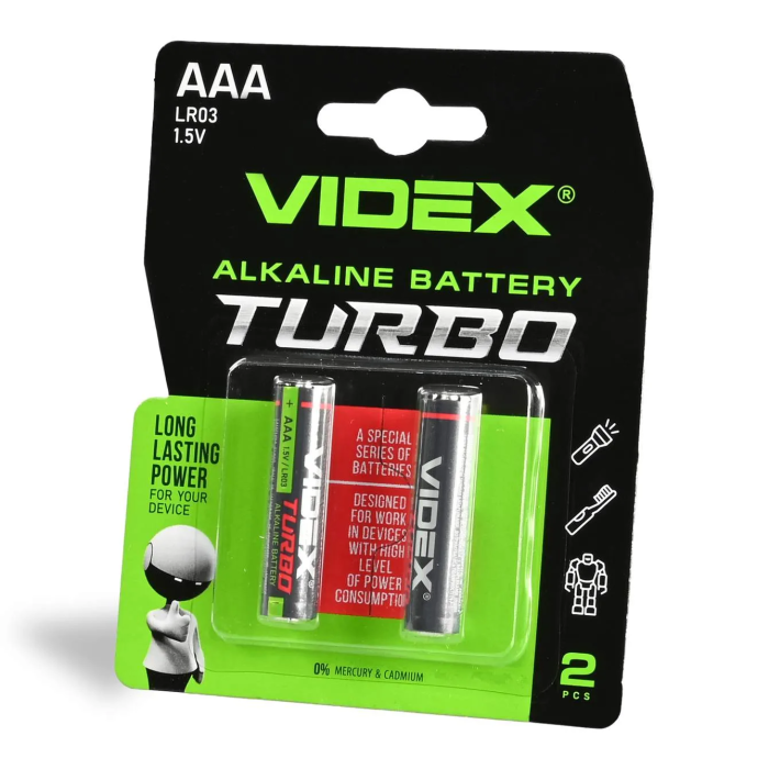 Батарея VIDEX TURBO (технологія дюрасел) мініпальчик