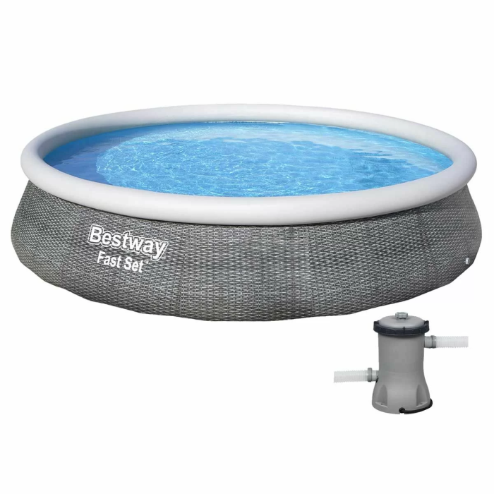 Басейн надувний BESTWAY сімейний+фільтр 396-84см 3853л (57376)