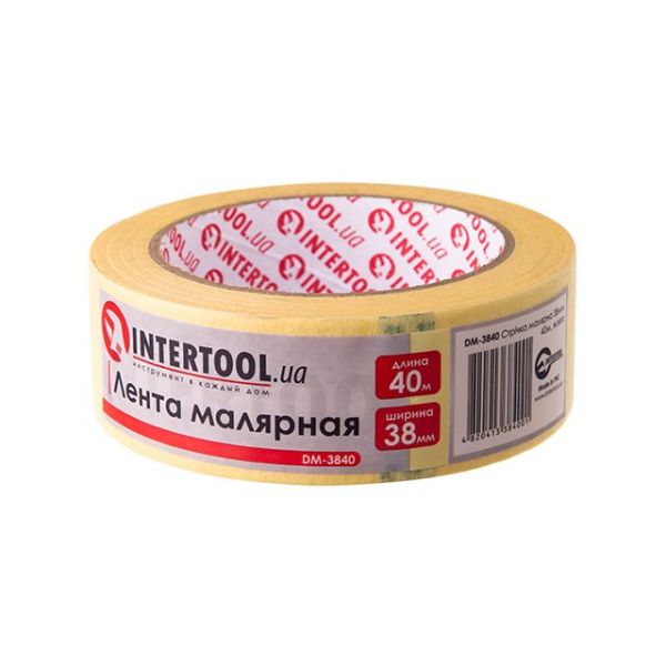 Стрічка малярна 38мм -40м жовта DM-3840