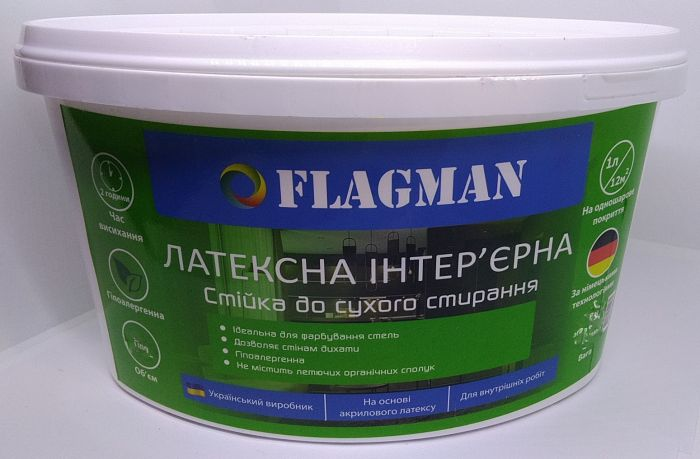 Фарба FLAGMAN латексна інтер'єрна 4,2кг