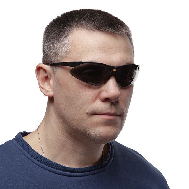 Окуляри захисні затемнені матеріал полікарбонат захист від удару INTERTOOL -SP-0097