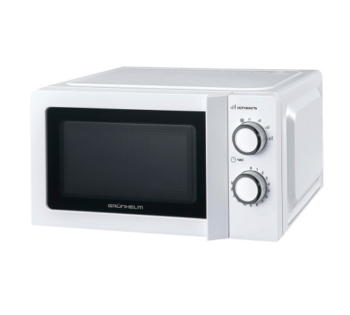 Піч мікрохвильова GRUNHELM 20MX711 (чорна-біла) 20л. 700Вт.механічна