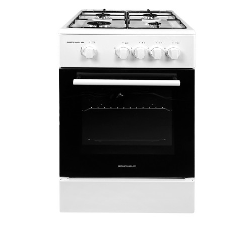 Плита газова 4 конфорки  GRUNHELM G4F5600W 50см Біла