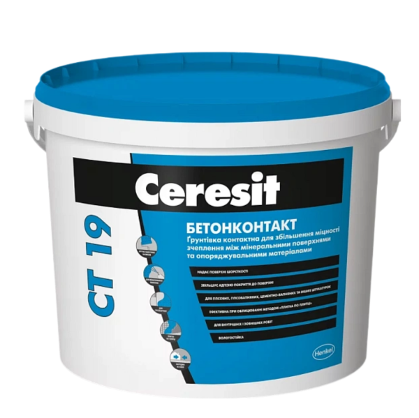 Грунт Ceresit CТ-19 бетонконтакт 4,5кг