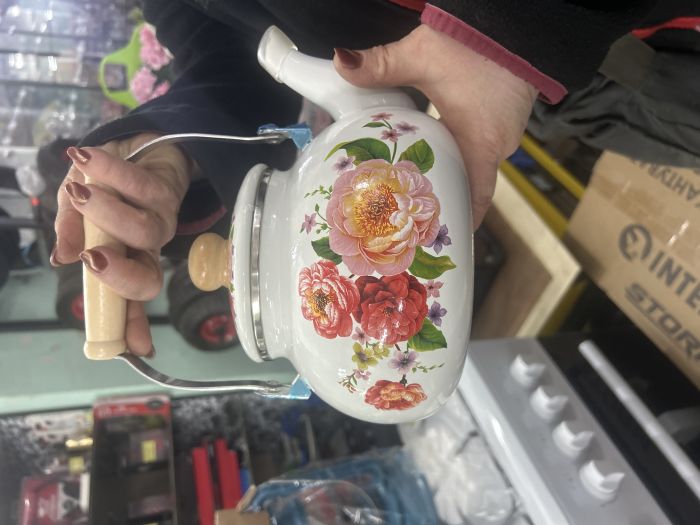 Чайник емальований 2,5л з МАЛЮНКОМ