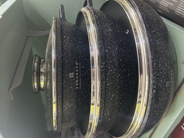 Набір  каструль EDENBERG  5 предметів (1.3л; 1,5л; 2,5л;4,7л;1л) мармурове  покриття