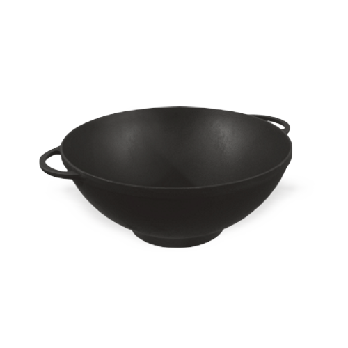 Казан чавунний "СИТОН" WOK без кришки 8л (плити-газ,індукція,багаття)