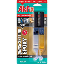 Клей епоксідний двокомпонентний в шприцах ZOLEX 35мл/AKFIX 25ml
