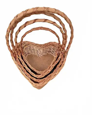 Кошик Лоза, Серце, МАЛИЙ, ( не лакований)