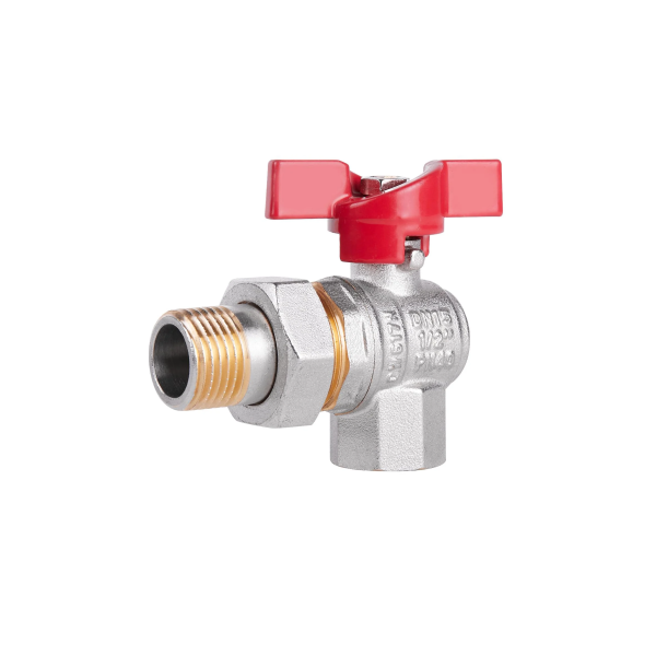 Кран кульовий SD кутовий з американкою 1/2" БГШ вода