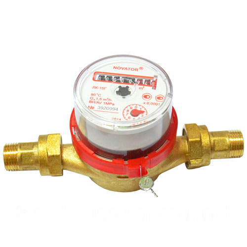 Лічильник Хмельницький-Novator 1/2" гаряча вода