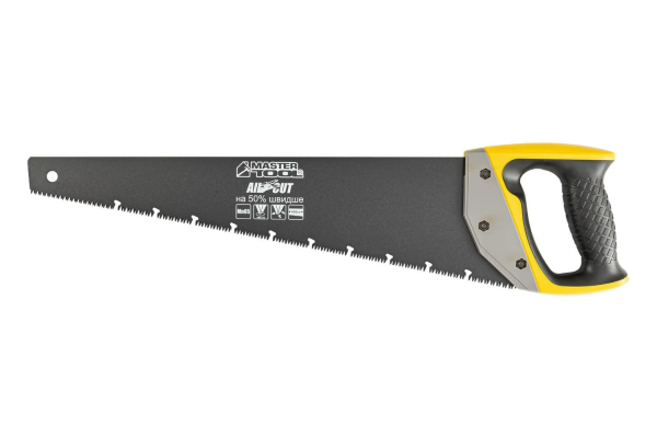Ножівка столярна MASTERTOOL BLACK ALLIGATOR 450мм загартов зуб,3D заточка тефлон.покриття
