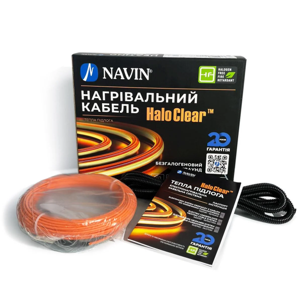 Кабель нагрівальний NAVIN HaloClear 18/340, тепла підлога електрична, 1.9 - 2.3 м²