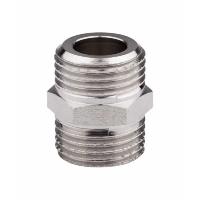 Ніпель FORTE 3/4"н - 3/4"н латунь-нікель