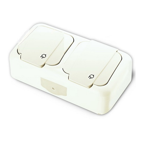 Розетка VI-KO 2-на з кришкою IP-54