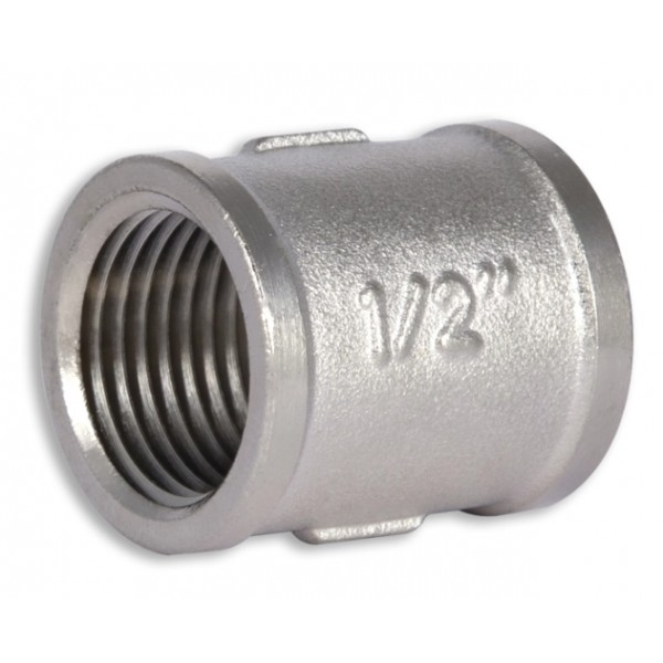 Муфта 1/2"в - 1/2"в латунь-нікель SF35615