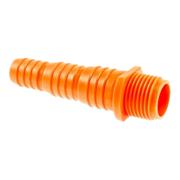 Йорш-штуцер різьба1/2"н на шлангу 1/2"*5/8"*3/4" помаранчевий
