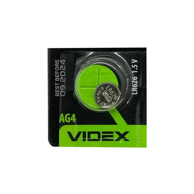 Батарея VIDEX (алк) AG4 G4 LR626 у годинник